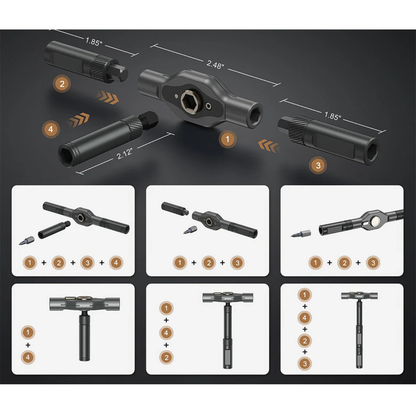 Magnetic Screwdriver Ratchet Set 42 in 1 DIY Repair Toolkit with Accessories