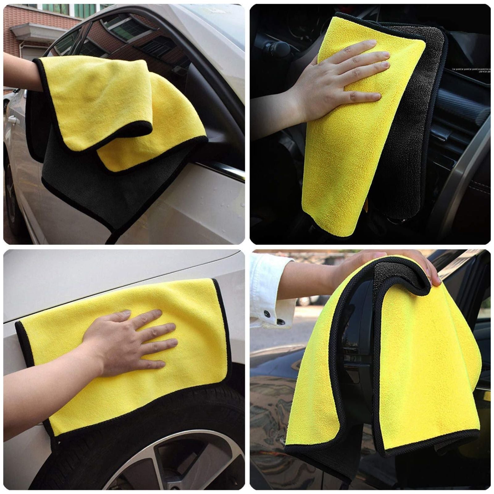 6x Drying Towels Super Absorbent Microfiber Cloth Polishing Car Wash