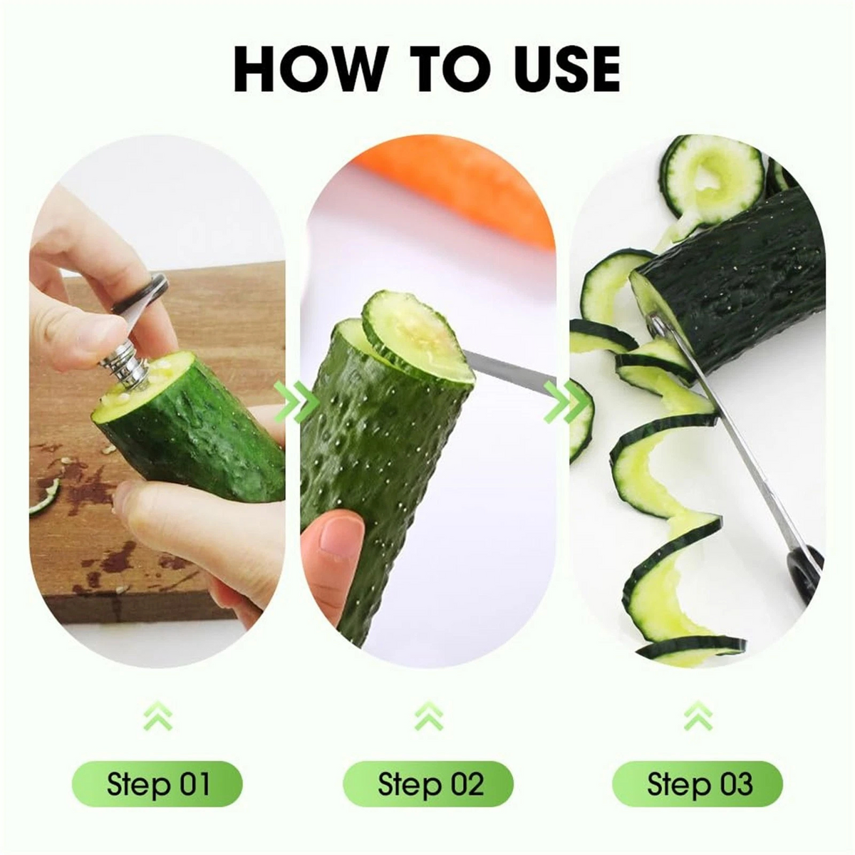 Portable Stainless Steel Potato Spiral Cutter Twister Kitchen Tool