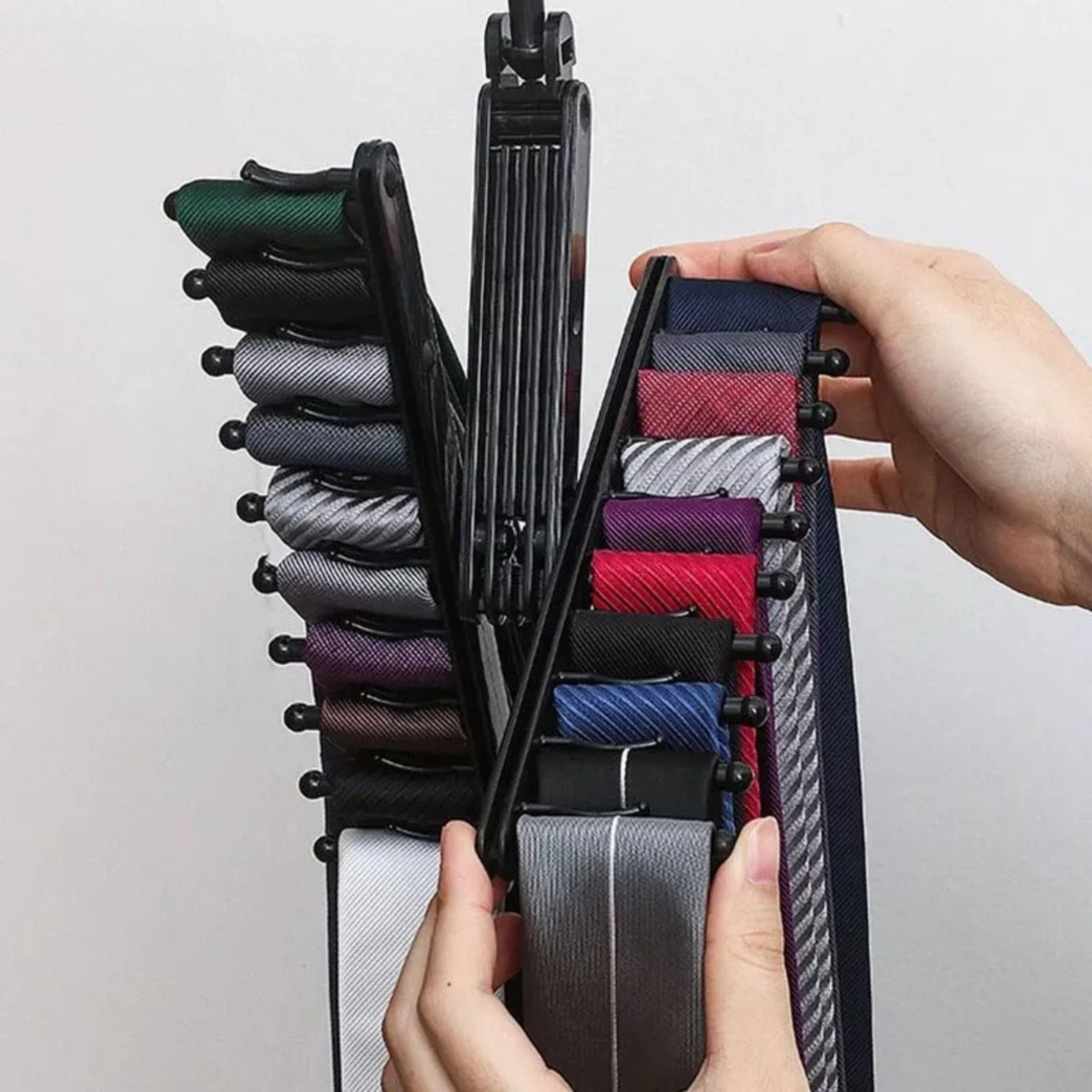Rack Holder Compact Belt 360° Rotating Adjustable 20 Tie Home Hanger 1x