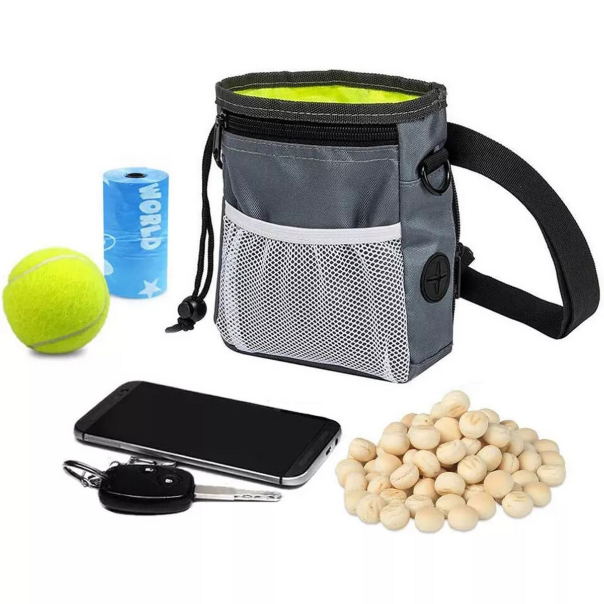 Waist Bags Puppy Whistle Dog Training Pouch Large Capacity Snack Black Bag