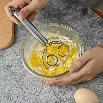 Kitchen Bread Pizza Batter Mixer Stainless Steel Dough Whisk Tool