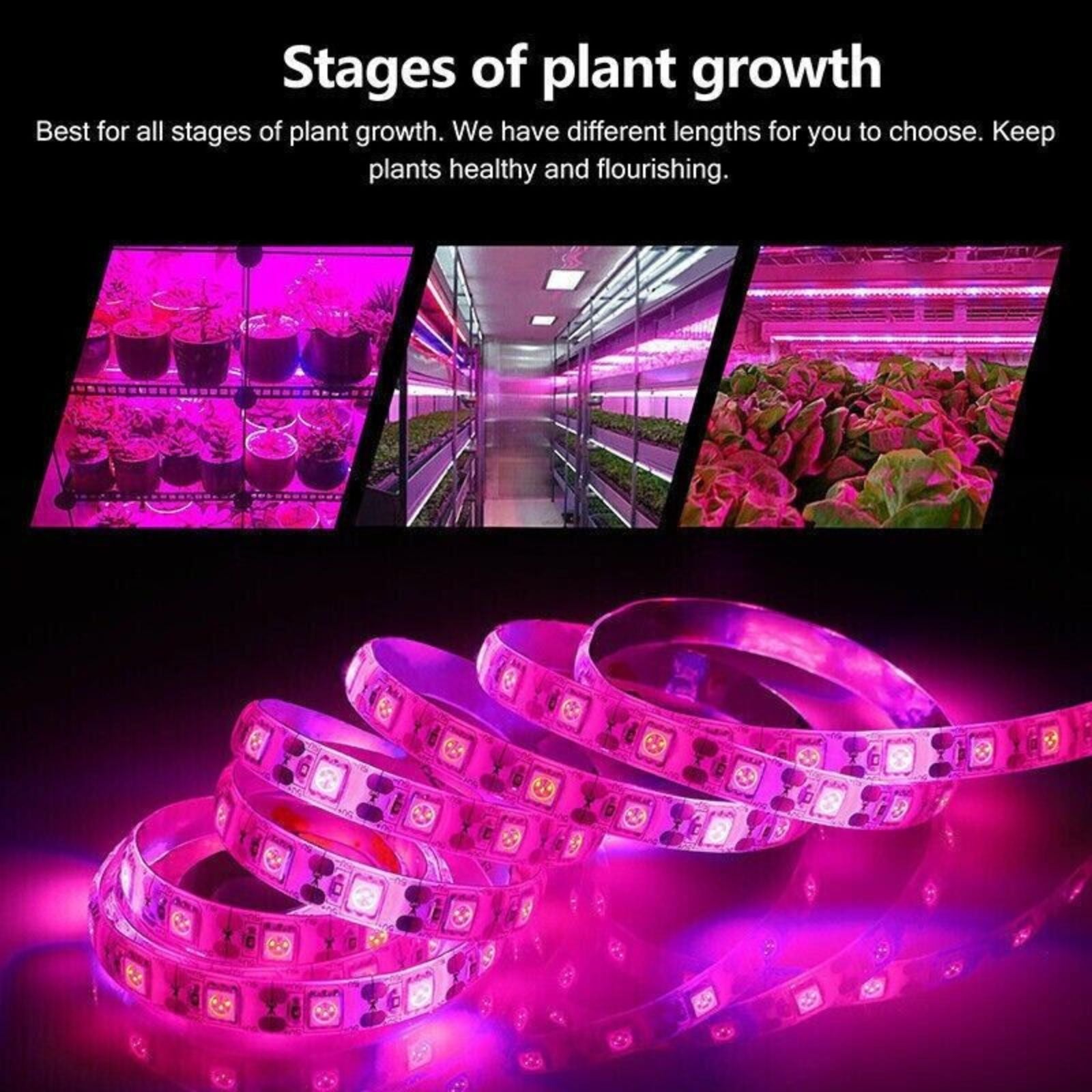 Indoor Flower Plant Growing Lamp Strip LED Grow Light USB UV Full Spectrum Strip