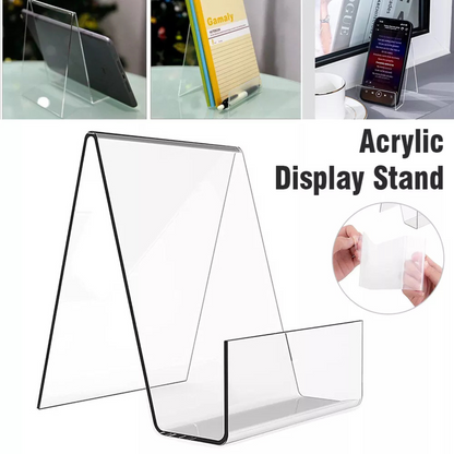 Cookbook Holder Acrylic Display Stand Book Shoe Phone Tablet 2x