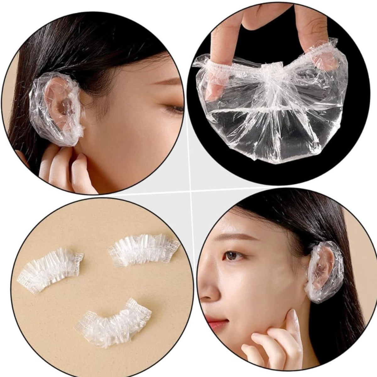 100PCS Disposable Waterproof Ear Bath Cover Dyeing Hair Salon