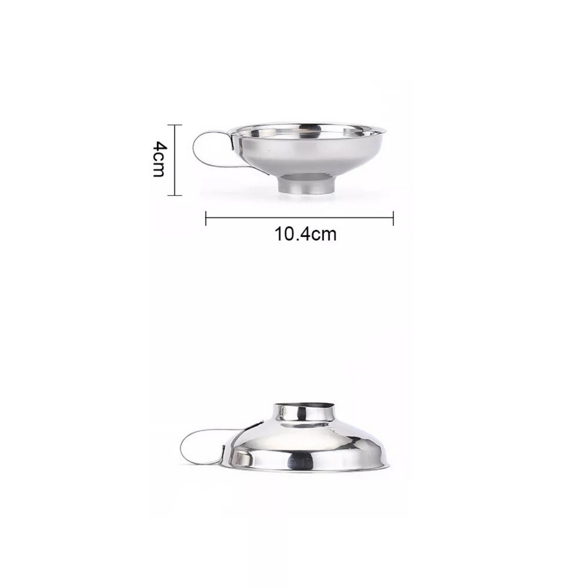 Detachable Mouth Canning Kitchen Stainless Steel Funnel Hopper Filter Small