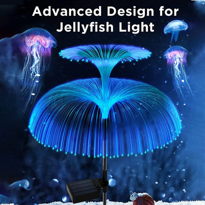 Jellyfish Outdoor Stake Lamp 2pcs Fireworks Fairy String LED Lights Garden Solar