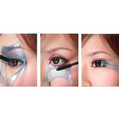 Blue Curler Lash Comb 3 In 1 Eyelash Mascara Makeup Protect Tool Applicator