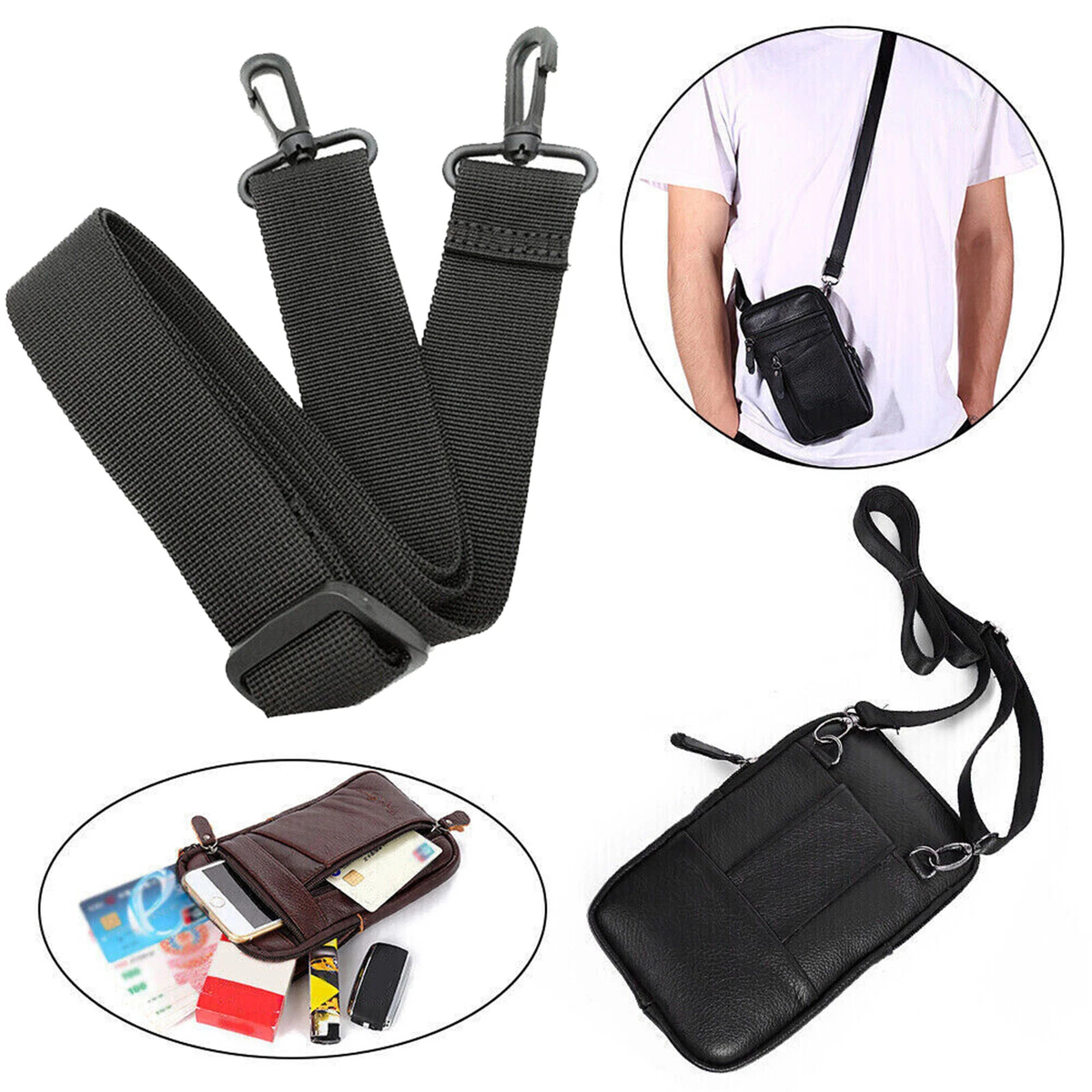 Replacement Shoulder Strap Padded Sling Adjustable Bag Hook Attachment 1x
