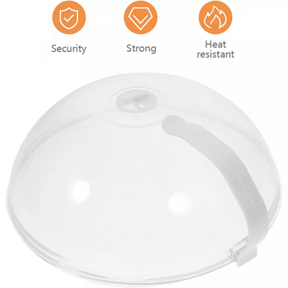 Microwave Oven Food Cover Splatter Guard Plate Lid Turntable  Steam Vents Plate
