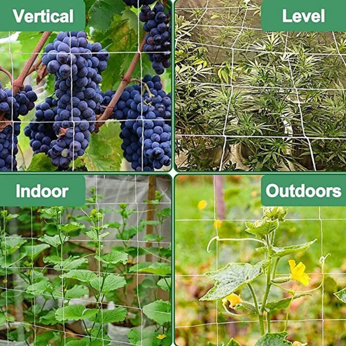 Support Netting Grow Tent Fence Elastic Scrog Trellis Net Garden Plant Climbing