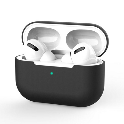 Black Airpods Silicone Case Pro Shockproof Slim Soft Protective Cover Skin Cases