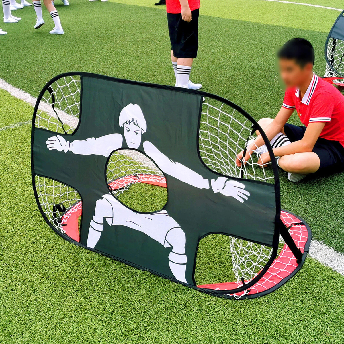 Portable Kids Soccer Goal Pop Up Net Outdoor Fun Training Game Practice