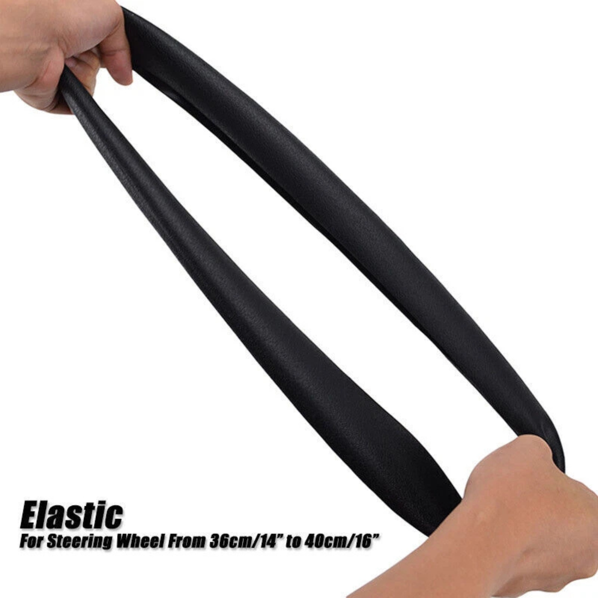 Car Steering Wheel Cover Black Silicone Grip Protector Anti-Slip Interior 1x