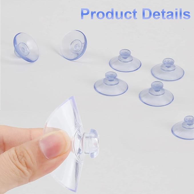 20PCS Aquarium Glass Tank Hanger Pads Fish Caps 40mm Suction Cups