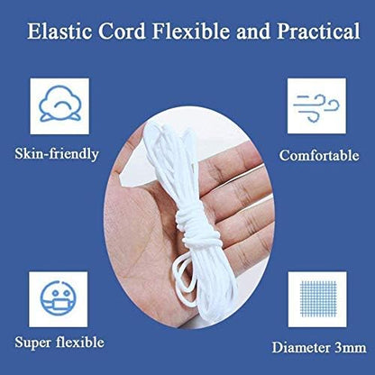 10M Strap Sewing Rope DIY Round Elastic Thin Band Soft Cord Face Mask Craft