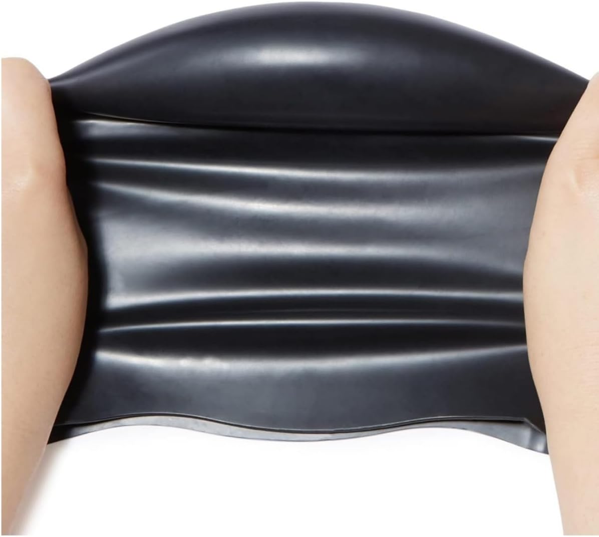 Men Women Swim Hat Silicone Swimming Cap Waterproof Adults Kids Unisex Black