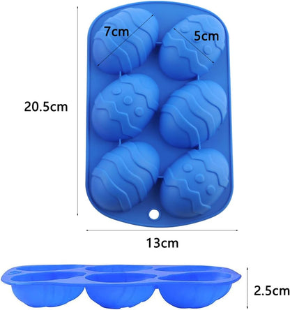 Silicone Moulds Chocolate Mould Easter Egg Shape Cake Dough Baking Cube Tray