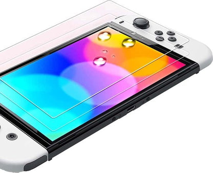 2 Pack Ultra Clear Tempered Glass Screen Protector Nintendo OLED Switch