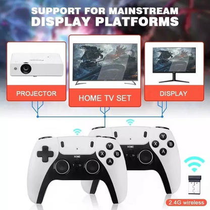 Retro Gaming Console w/ 2 Wireless Controller 58000+ 4K HDMI TV Game Stick 128GB