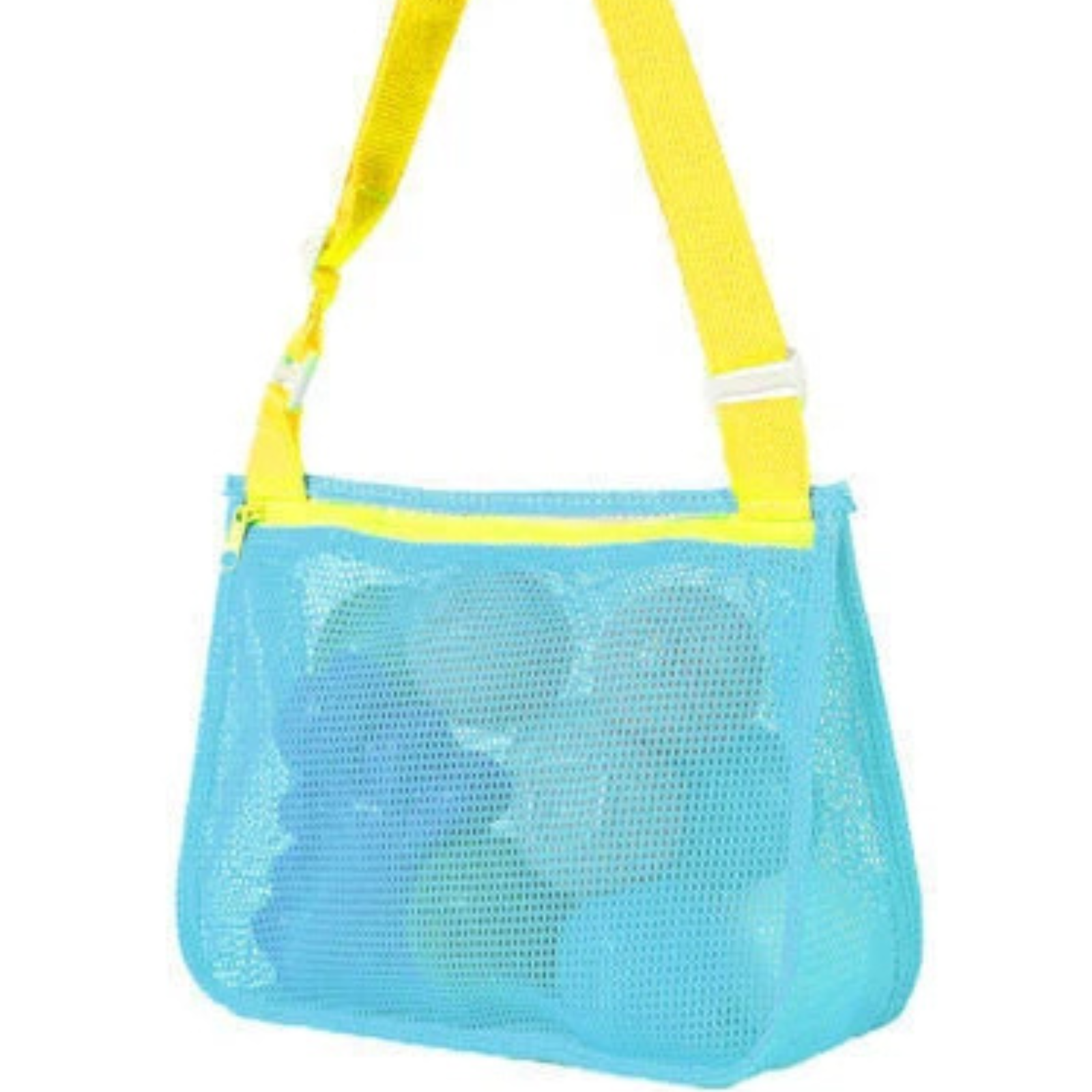 Toy Shell Storage Net Swimming Zipper Pouch Kids Beach Mesh Collect Bag Blue