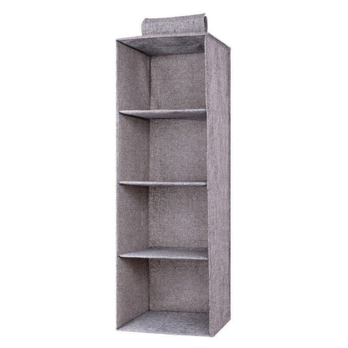 Tidy Clothes Storage 4 Layer Hanging Wardrove Organizer Shoe Garment Shelves