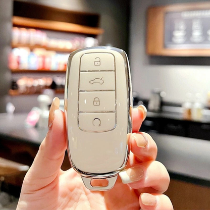 Chery Omoda 5 Tiggo Car Remote Key Cover 4 Button TPU Fob Case White