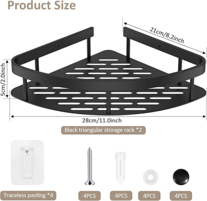 Shelf Rack Shower Caddy Metal Bathroom Shelves Storage Organizer 2PCS