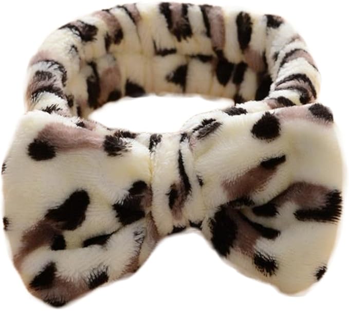 Headband Bath Spa Makeup Cute Big Bow Head Wrap Soft Hair Band