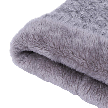 Winter Knitted Scarf Thermal Warm Thicken Chunky Neck Warmer Tube Grey