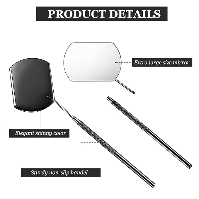 Beauty Lash Extension Professional Eyelash Inspection Mirror Tool Black