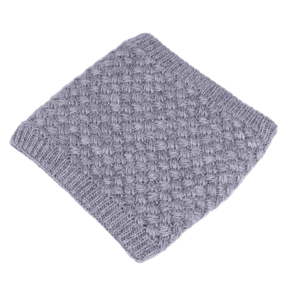 Winter Knitted Scarf Thermal Warm Thicken Chunky Neck Warmer Tube Grey