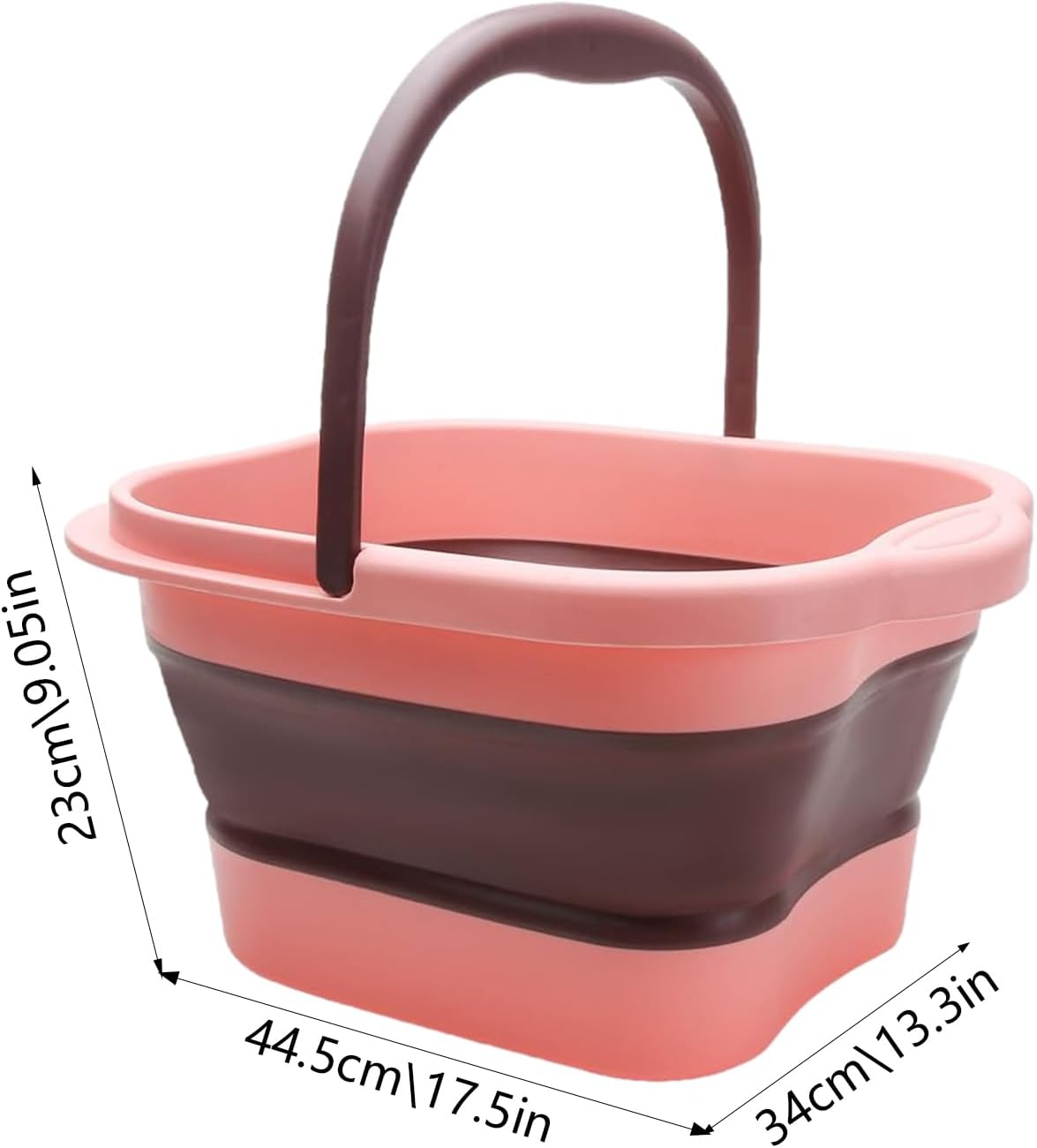 Pedicure Luxury Bath Massage Basin Folding Foot Spa Tub Bucket Feet Therapy Pink