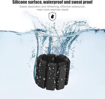 Fitness Wrist Bracelet Equipment Adjustable Ankle Weights Training 1 Pair Black