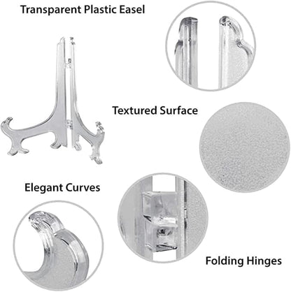 10x Easel Photo Picture Bowl Clear Plate Stand Display Bowl Dish Holder Frame