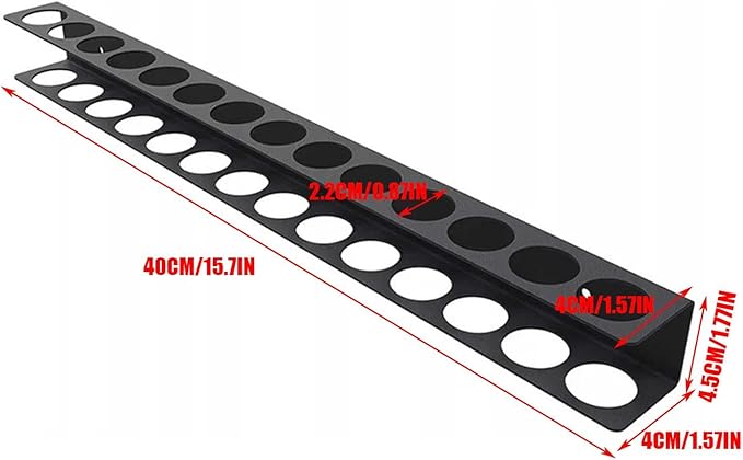 Wall Mount Screwdriver Holder 14 Screwdrivers Rail Rack Organiser Tool