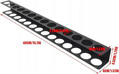 Wall Mount Screwdriver Holder 14 Screwdrivers Rail Rack Organiser Tool