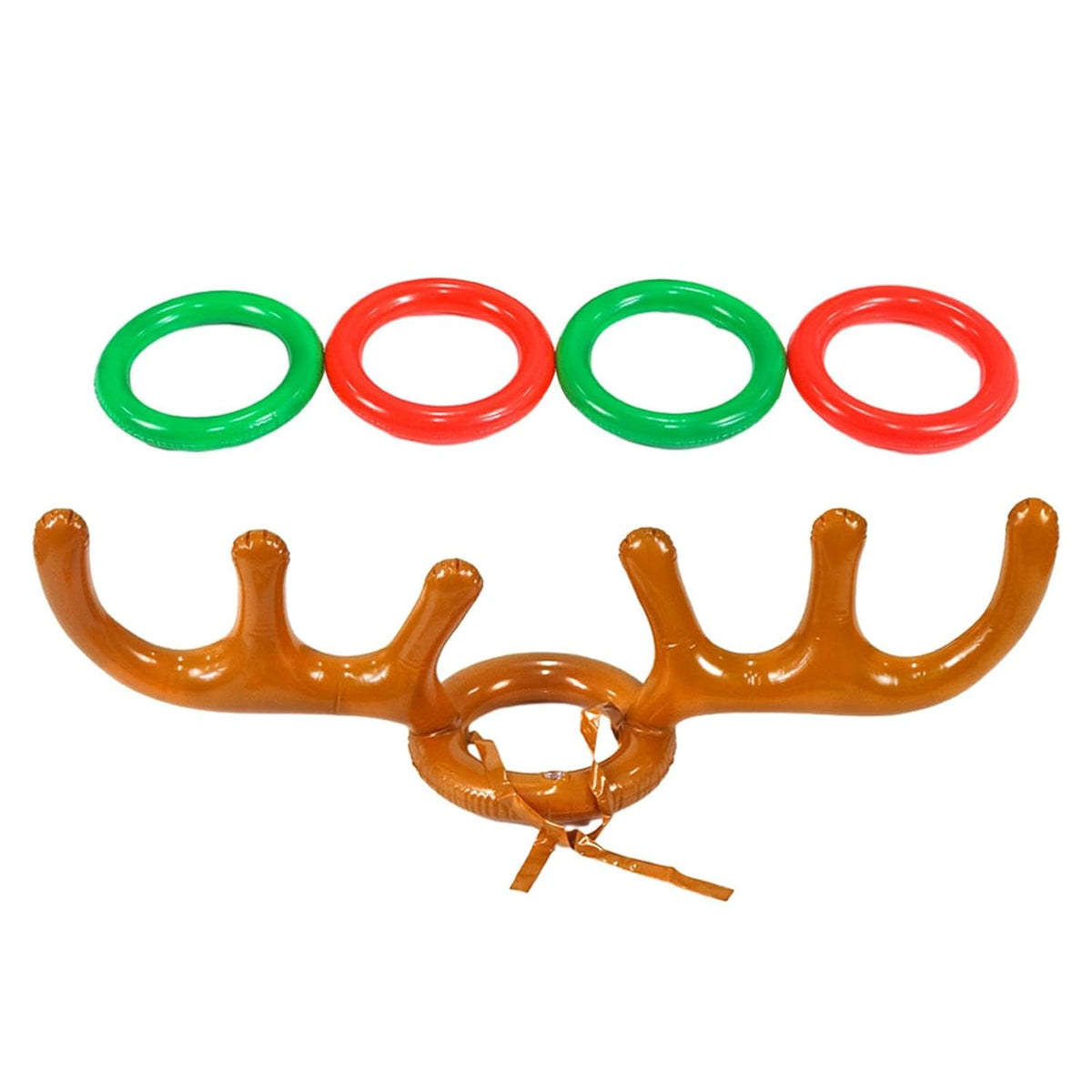 Moose Inflatable Toss Holiday Toys Antler Reindeer Hat Christmas Party Game Ring