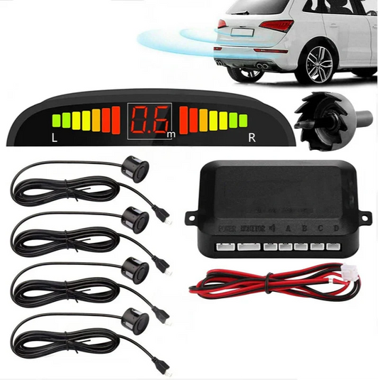 Front Rear Buzzer Reverse Sensor Kit Car Parking Reversing Alarm System 4 Sensor