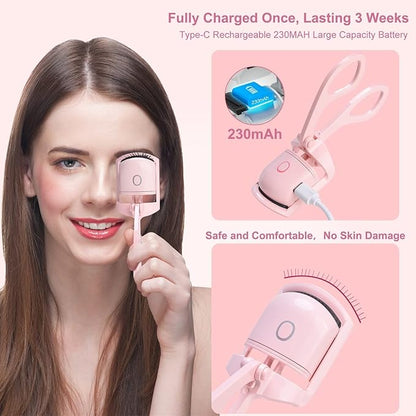 Double Eyelash Curler Type-C Rechargeable Electric Heated Curling Eyelash Tool