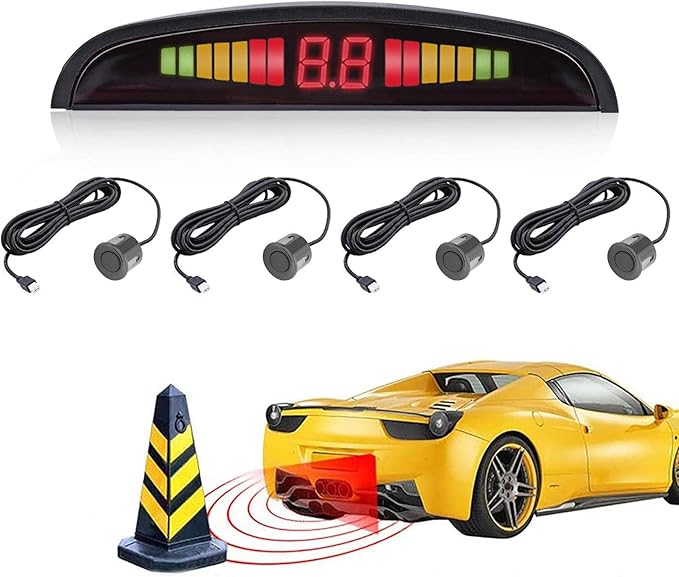 Front Rear Buzzer Reverse Sensor Kit Car Parking Reversing Alarm System 4 Sensor