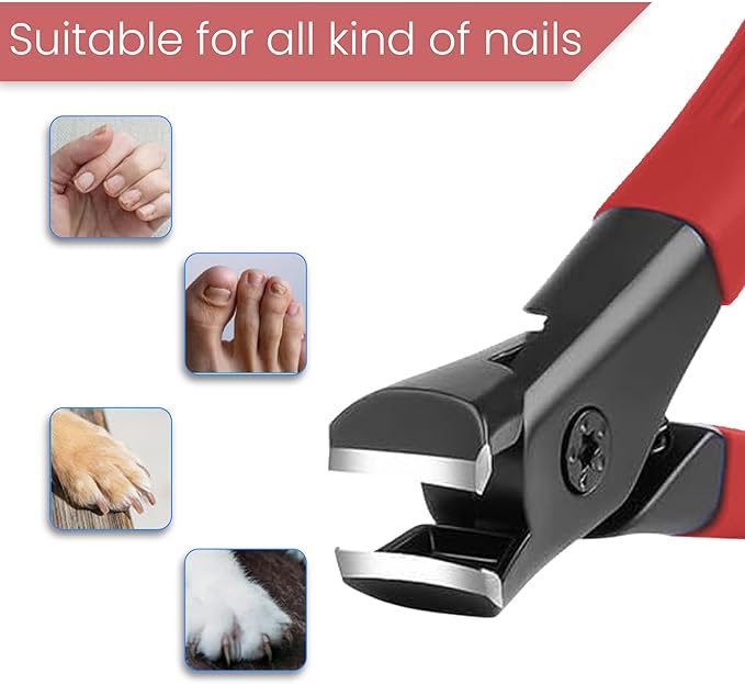 Large Special Household Nail Clipper Anti-splash Toe Nail Thick Clippers Red