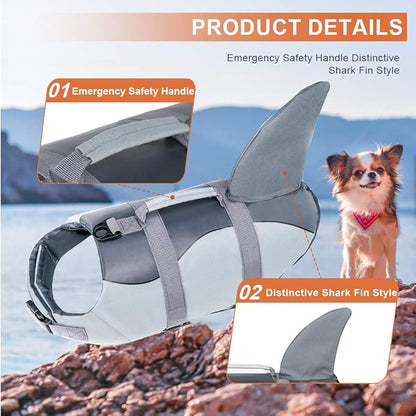 Swimming Boating Float Dog Life Jacket Pet Safety Vest Aid Buoyancy Lifesaver