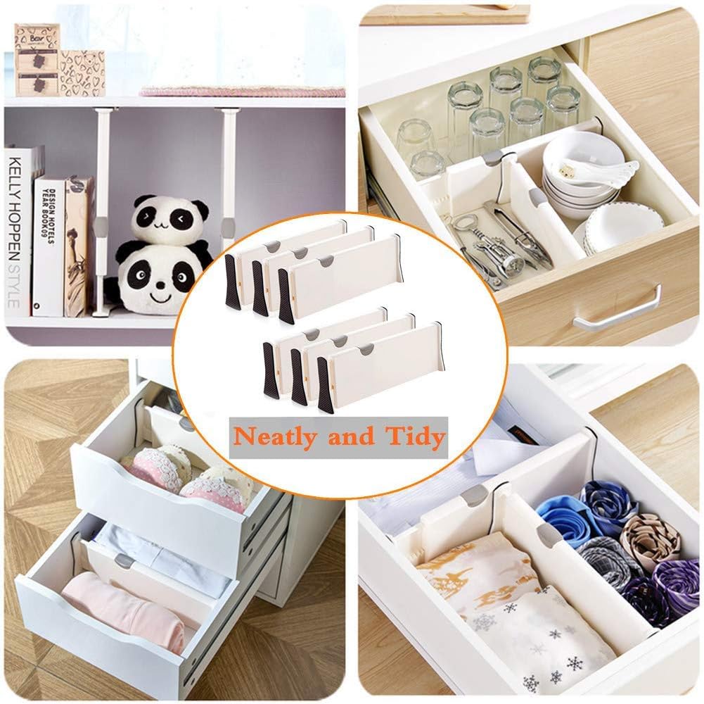 12PCS Bedroom Desk Dresser Adjustable Drawer Divider Partition Board Organizer
