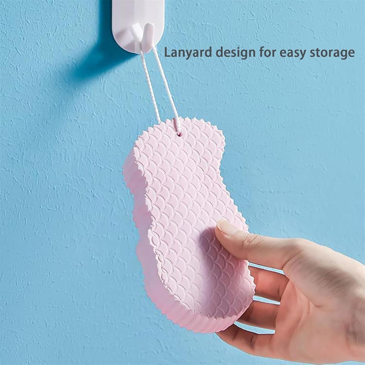 Super Soft Exfoliating Bath Sponge Ultra Soft Bath Body Shower Sponge Pink