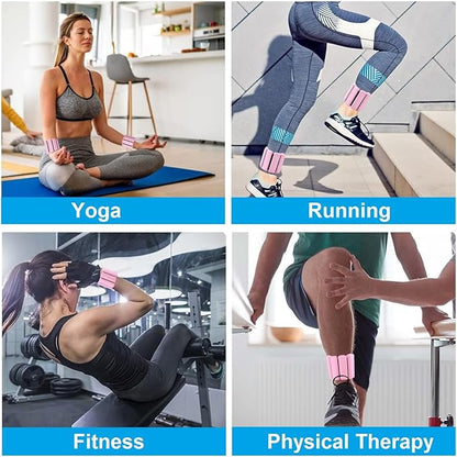 Fitness Wrist Bracelet Equipment Adjustable Ankle Weights Training 1 Pair Pink