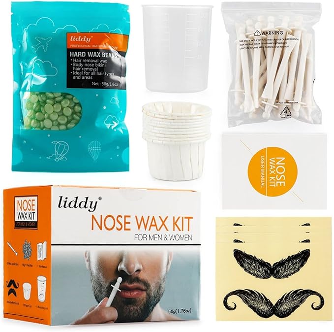 Mens Nasal Waxing Easy Remover Strips Wax Kit Sticks Nose Ear Hair Removal