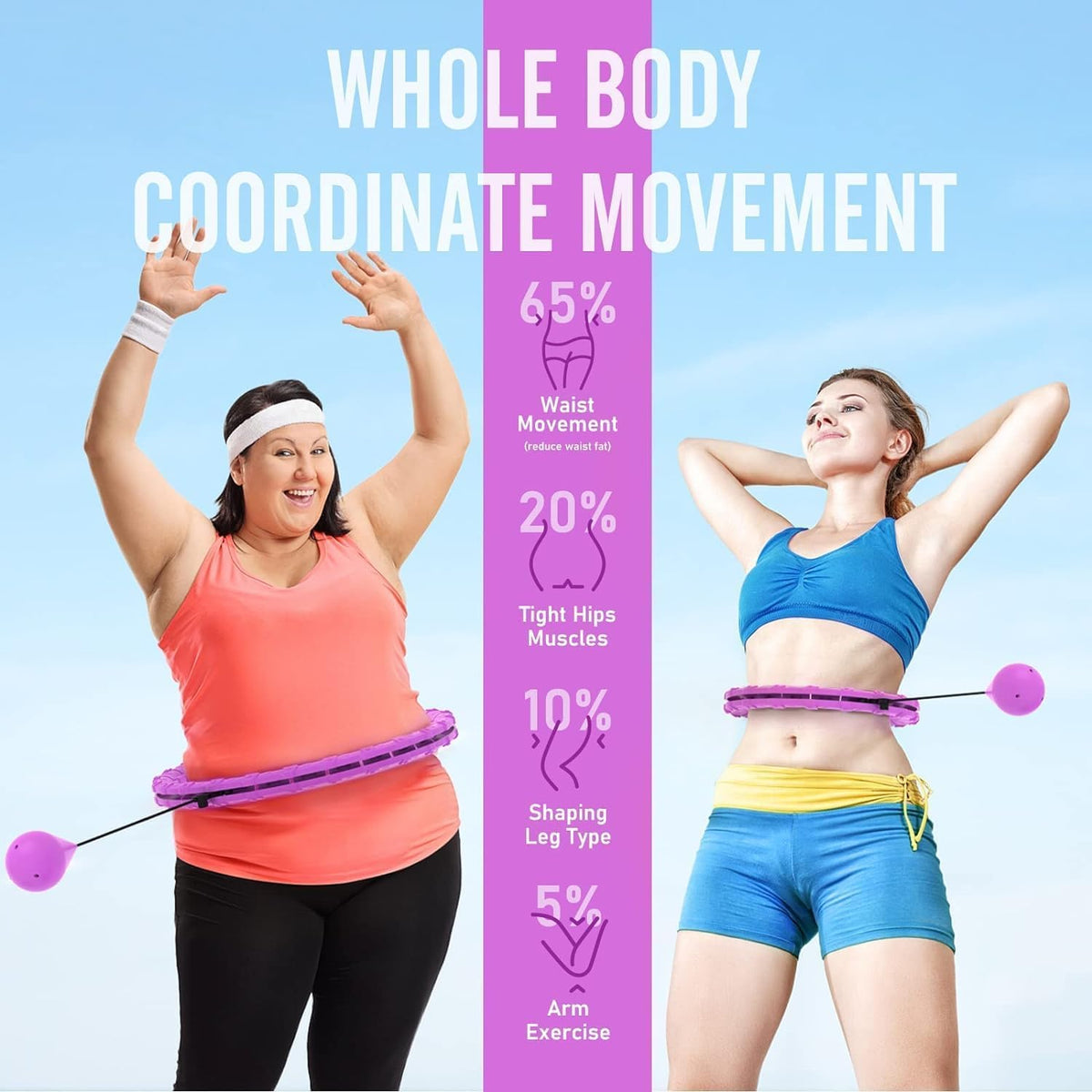 Fitness Detachable Hoops 24 Knots Smart Hula Hoop Lose Weight Sports