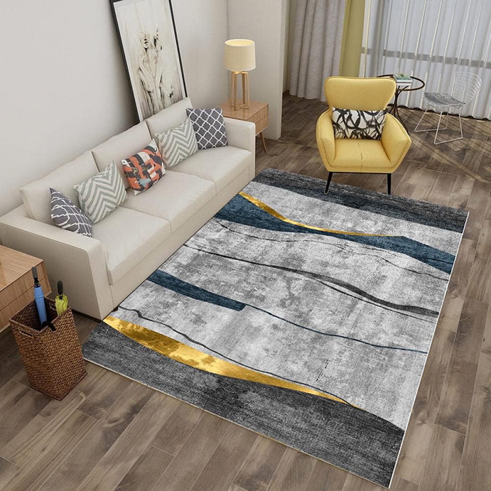 Large Soft Bedroom Living Room Carpet Anti-Slip Floor Mat Rug Modern Geometry 5
