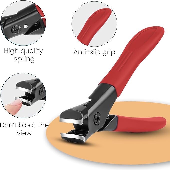 Large Special Household Nail Clipper Anti-splash Toe Nail Thick Clippers Red